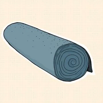 Roll of carpet Stock Illustration