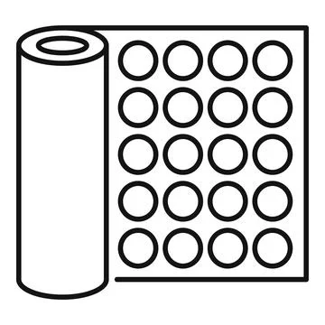 Roll of circular labels and sticker production Ilustração Stock