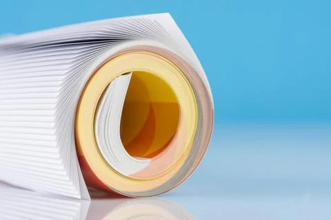 Roll of colorful document paper Stock Photos