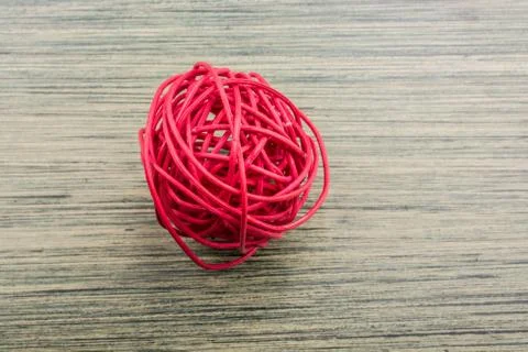 Roll of colotful string in view Stock Photos