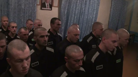 Roll convicts in prison. Stock Footage 35267922