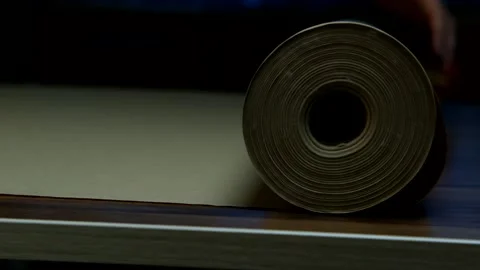 Roll of craft paper Video stock 204740557