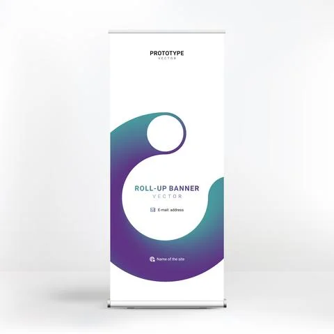 Roll-up design, creative modern style, beautiful gradient for banner Stock Illustration