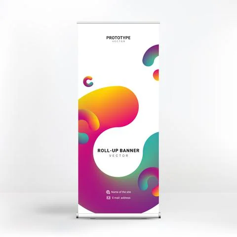 Roll-up design, creative modern style, beautiful gradient for banner Stock Illustration