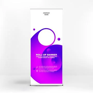 Roll-up design, creative modern style, beautiful gradient for banner Stock Illustration