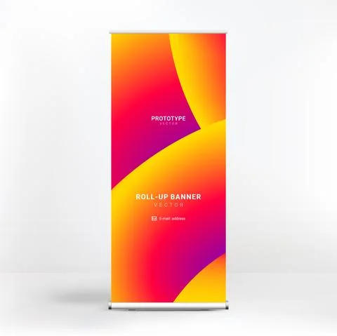 Roll-up design, creative modern style, beautiful gradient for banner Stock Illustration