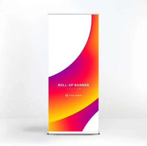 Roll-up design, creative modern style, beautiful gradient for banner Stock-Illustration