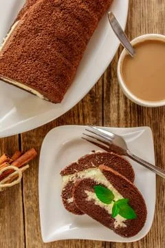 Roll dessert Foto stock