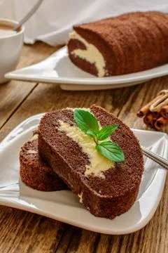 Roll dessert Stock Photos