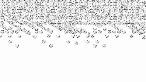 Roll the Dice 3D virtual isometric pattern, Business Risk of Bet concept Stock Footage 109537136