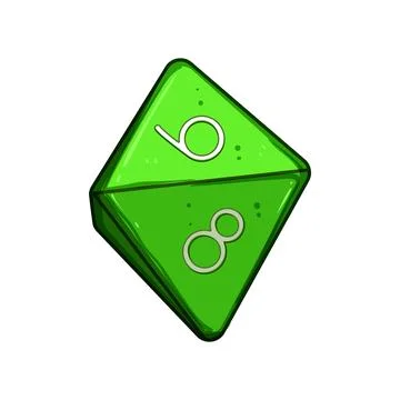 Roll dice cartoon vector illustration Stock Illustration