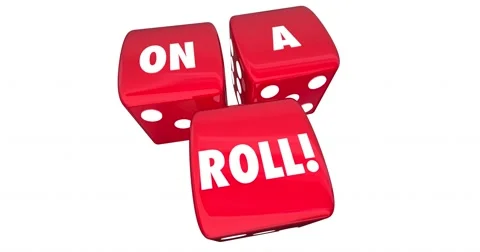 On a Roll Dice Progress Winning Streak Animation 4K Stock Footage 60222126