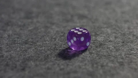 Roll of the dice - rolled 6 Stock Footage 255142069