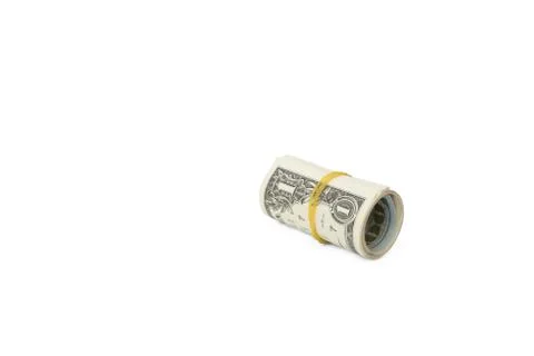 Roll of dollar bills Stock Photos