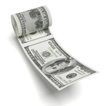 Roll of dollars Illustrazione stock