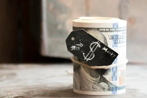 Roll of dollars Stock Photos