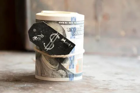 Roll of dollars Stock Photos