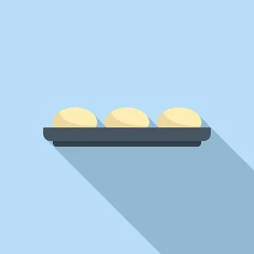 Roll dough icon flat vector. Pastry baking Stock Illustration