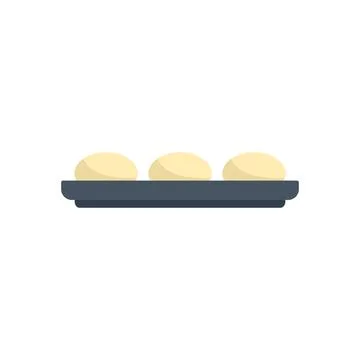 Roll dough icon flat vector. Pastry baking Stock Illustration