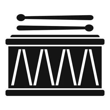 Roll drum icon simple vector. Music instrument 스톡 일러스트