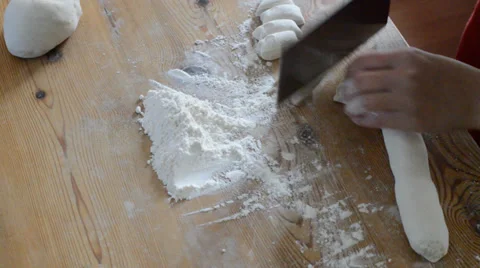 Roll dumpling skin Stock Footage 35712334