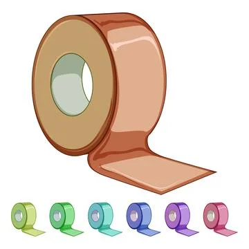 Roll electrical tape cartoon vector graphic Stock Illustration