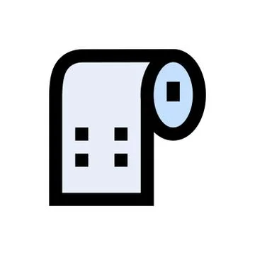 Roll flat color icon Stock Illustration