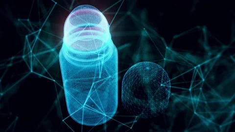 Roll on hologram Close up Stock Footage 155245960