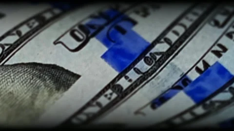 Roll of Hundred Dollar Bills, Blur Effect, Banknotes, Money, Business Background Stock Footage 301568477