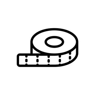 Roll icon vector outline illustration Stock Illustration