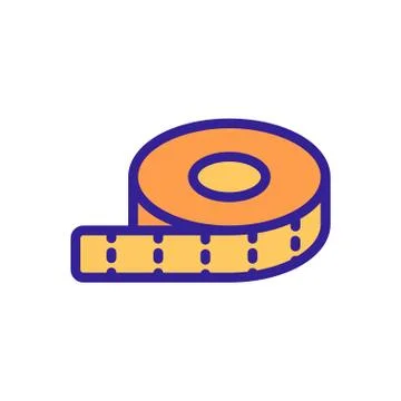 Roll icon vector outline illustration Stock Illustration