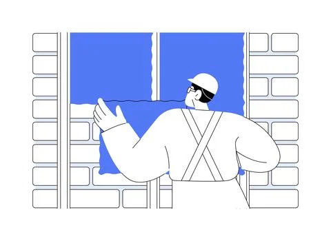 Roll insulation abstract concept vector illustration. Stock Illustration