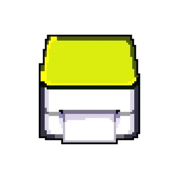 Roll label printer game pixel art vector illustration Stock Illustration