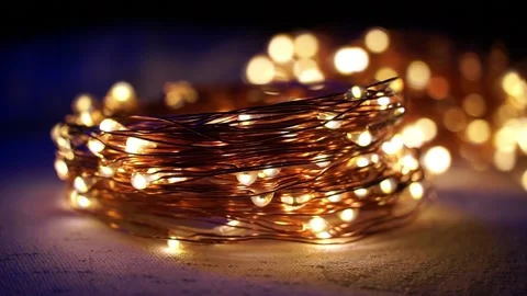 Roll of led lights designed for decoration for christmas Video stock 143386661