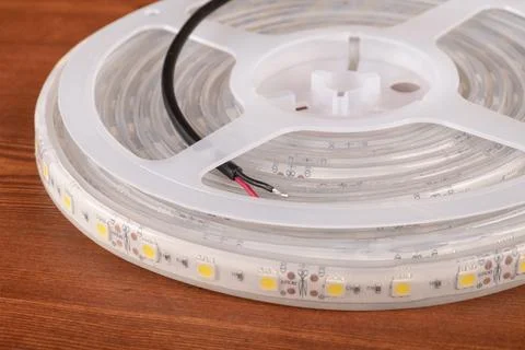Roll of led strip light ,diode decorative adhesive tape Stock Photos