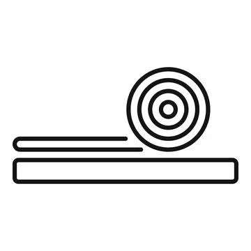 Roll of linoleum or rubber flooring being unrolled on the floor Ilustración de archivo