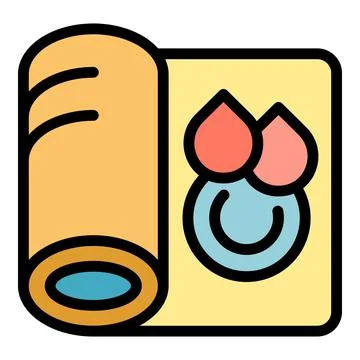 Roll machine icon vector flat Stockillustratie