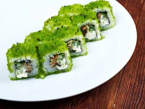 Roll made caviar Fotos Stock
