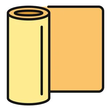 Roll of material for home renovation icon Stock Illustration
