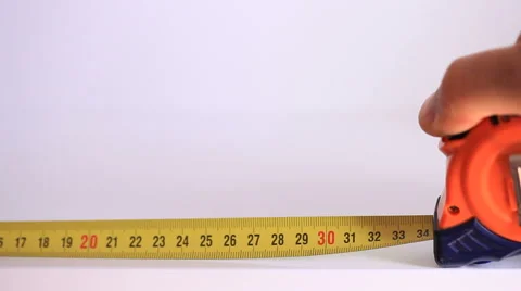 Roll of measuring tape Stock Footage 57768215