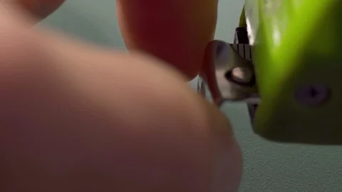 Roll of measuring tape on white background - macro Video stock 101031567