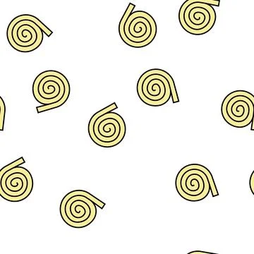 Roll of mineral wool vector seamless pattern Stock Illustration