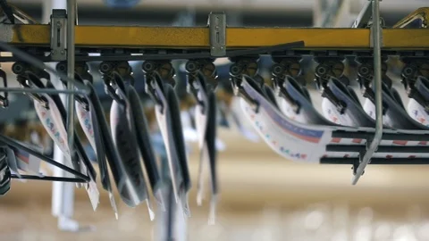 Roll offset print machine in a large print shop for production of newspapers. Stock Footage 112211517