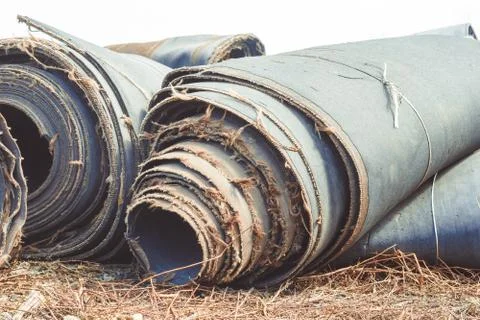 A roll of old rubber Stock Photos