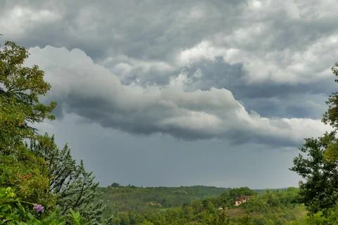 Roll or Shelf Cloud. Stock Photos