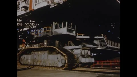 Roll out of the Apollo 8 spacecraft from Kennedy Vehicle Assembly Building Stock Footage 297182855