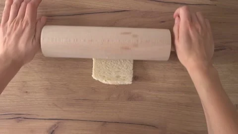 Roll Out The Bread For Making Hot Dog Video stock 220350293