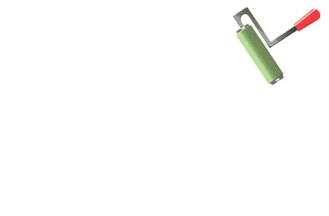 Roll of paint on a white background Stock Illustration