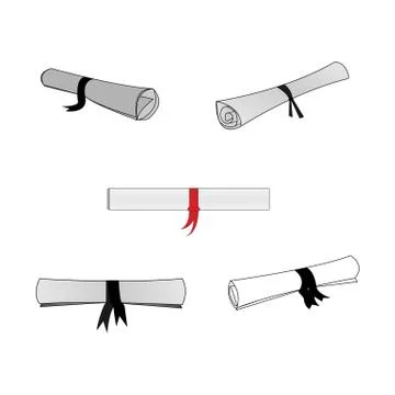 Roll paper collection Stock Illustration