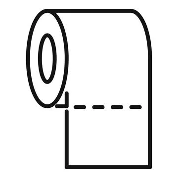 Roll paper icon outline vector. Tissue box Stock Illustration